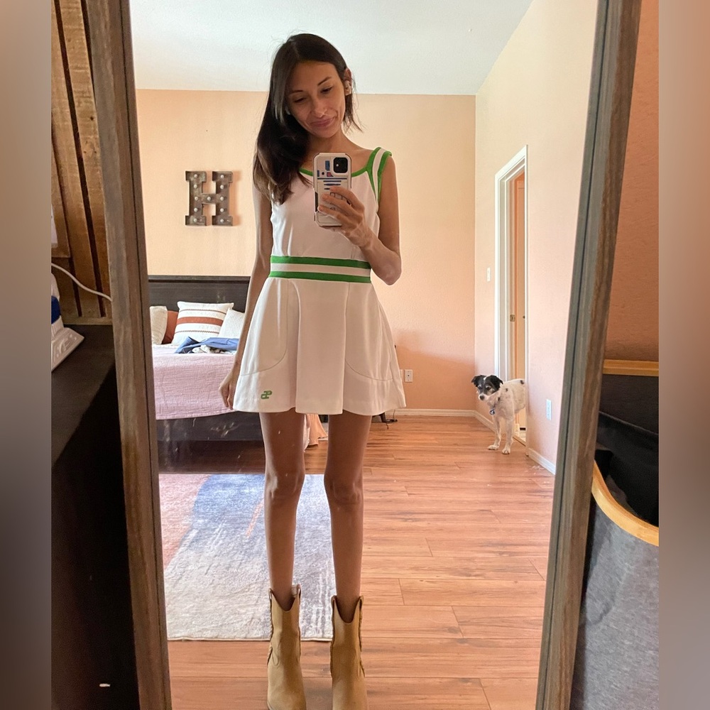 Vintage ‘70s Saks Fifth Avenue Active Sportswear White & Green Tennis Dress